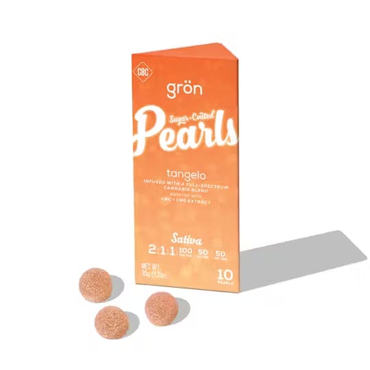 Tangelo Pearls 2:1:1 THC:CBC:CBG 10 Pack Gummies THC: 100mg, CBD: 50mg