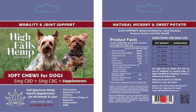 CBD/CBG Soft Chews for Dogs 30 Pack 120g - Image 3