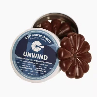 Unwind Indica Live Rosin Chocolate Bars 2:1 CBN 100mg - Image 4