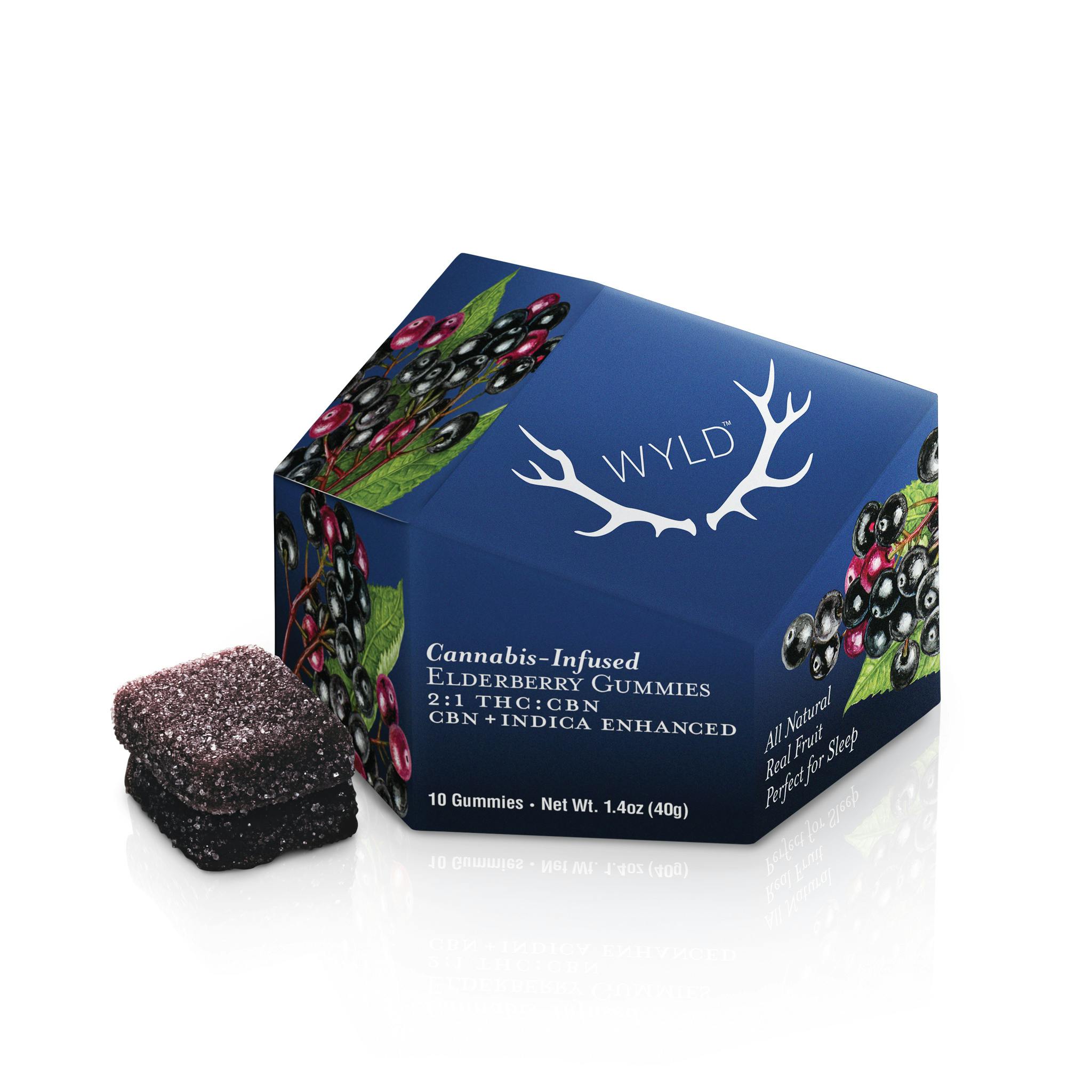 Elderberry 2:1 CBN + Indica Enhanced 10 Pack Gummies THC: 100mg, CBN: 50mg
