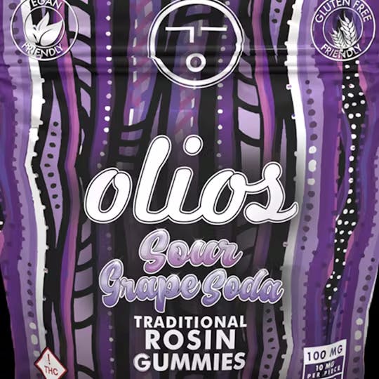 Sour Grapes Live Rosin Gummies 10 Pack 100mg