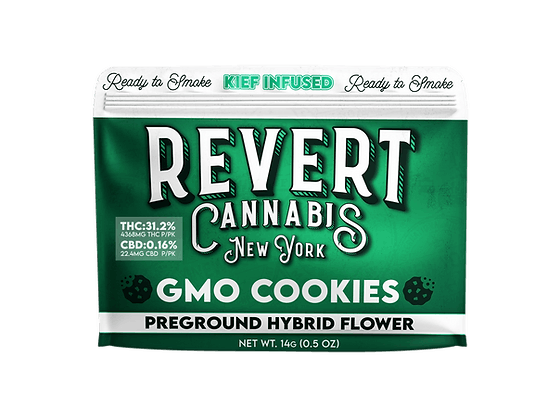 GMO Cookies Kief Infused Preground Flower 14g