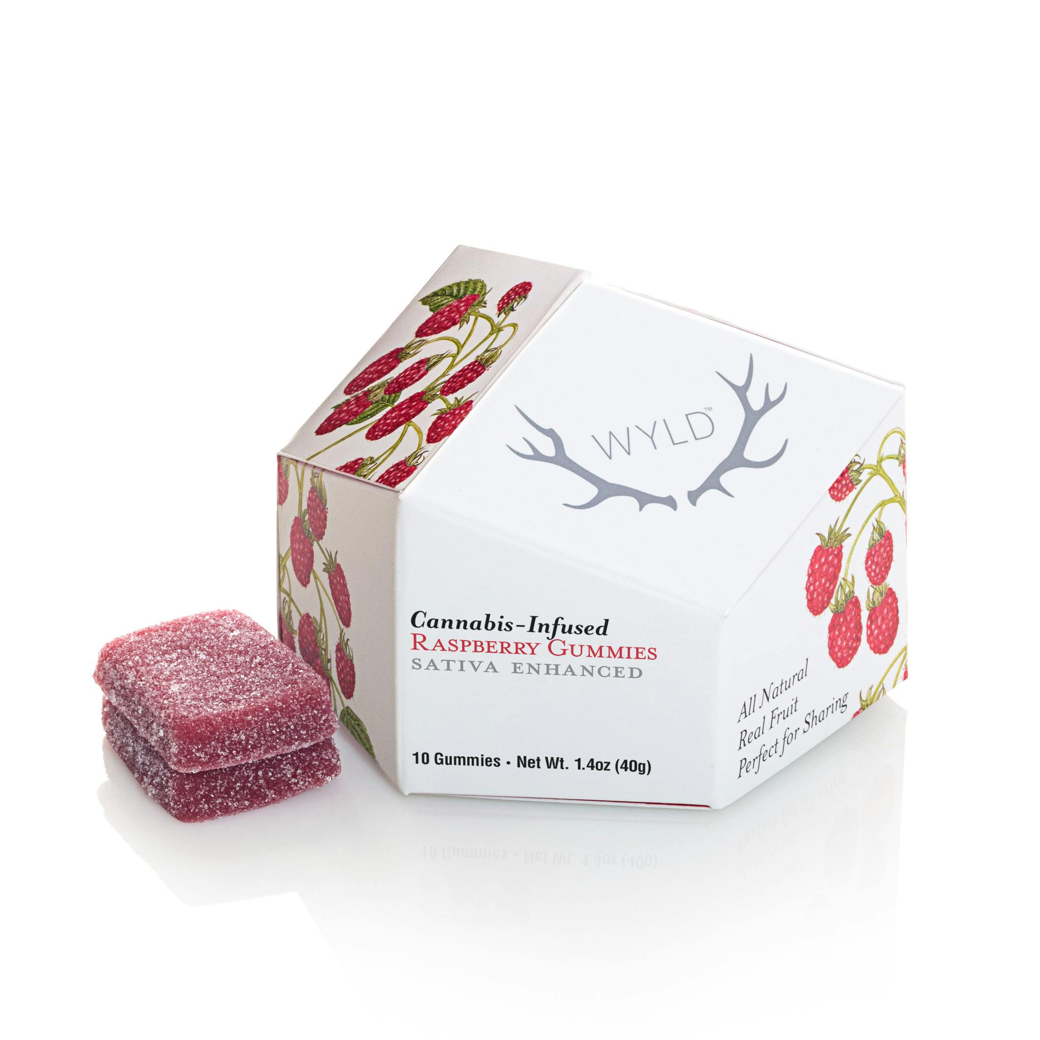Raspberry Sativa Enhanced Gummies THC: 100mg