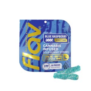 Blue Raspberry Nighttime  CBN Gummies  10 Pack  THC: 100mg