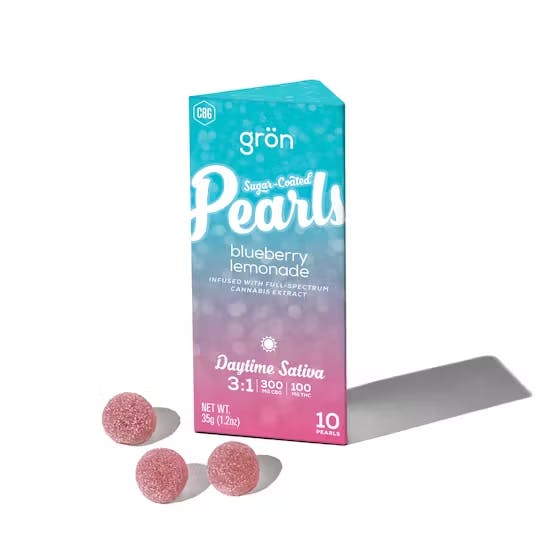 Blueberry Lemonade Pearls 3:1 10 Pack Gummies THC: 100mg, CBD: 300mg - Image 3