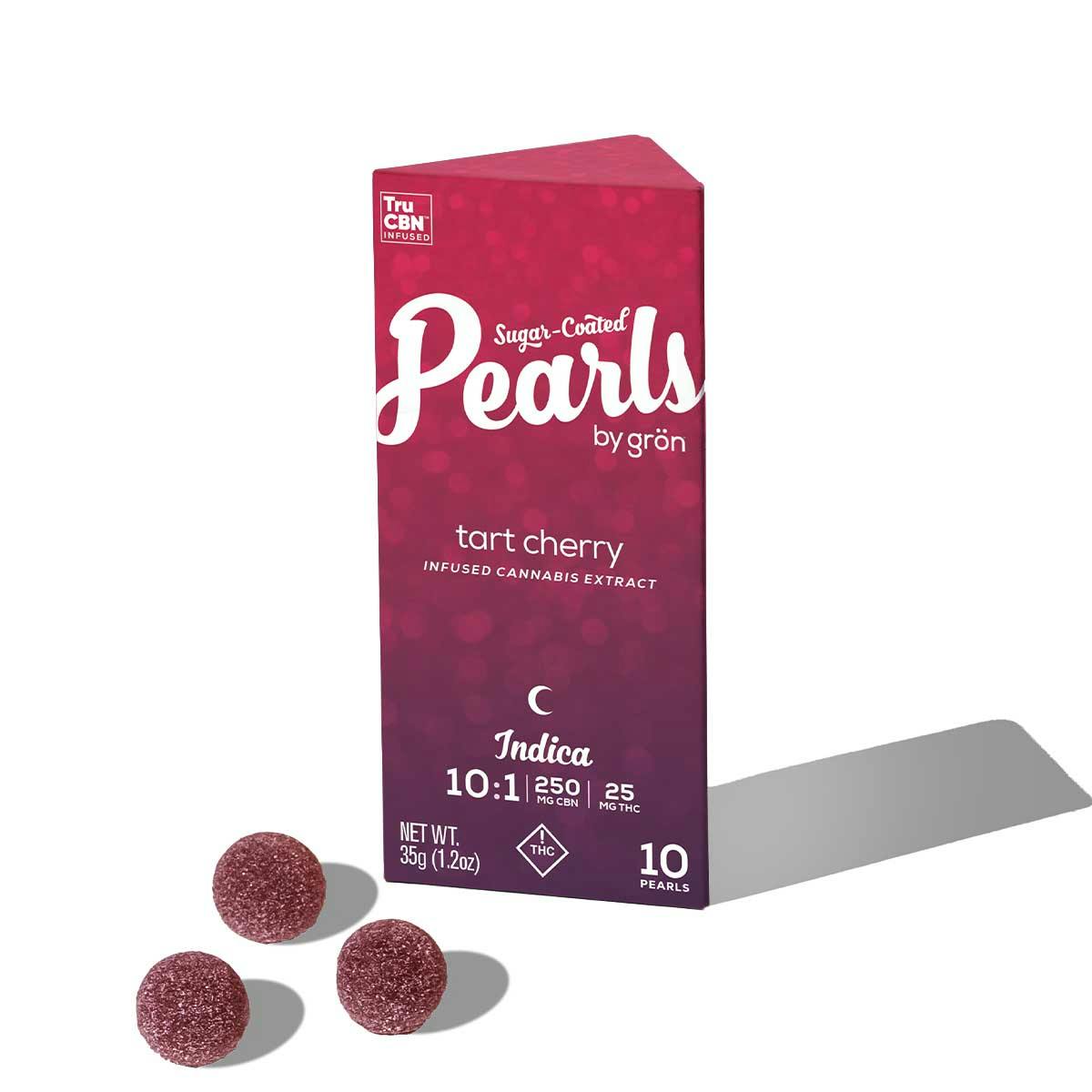 Tart Cherry Pearls 10:1 CBN:THC Gummies 10 Pack THC: 25mg, CBN: 250mg
