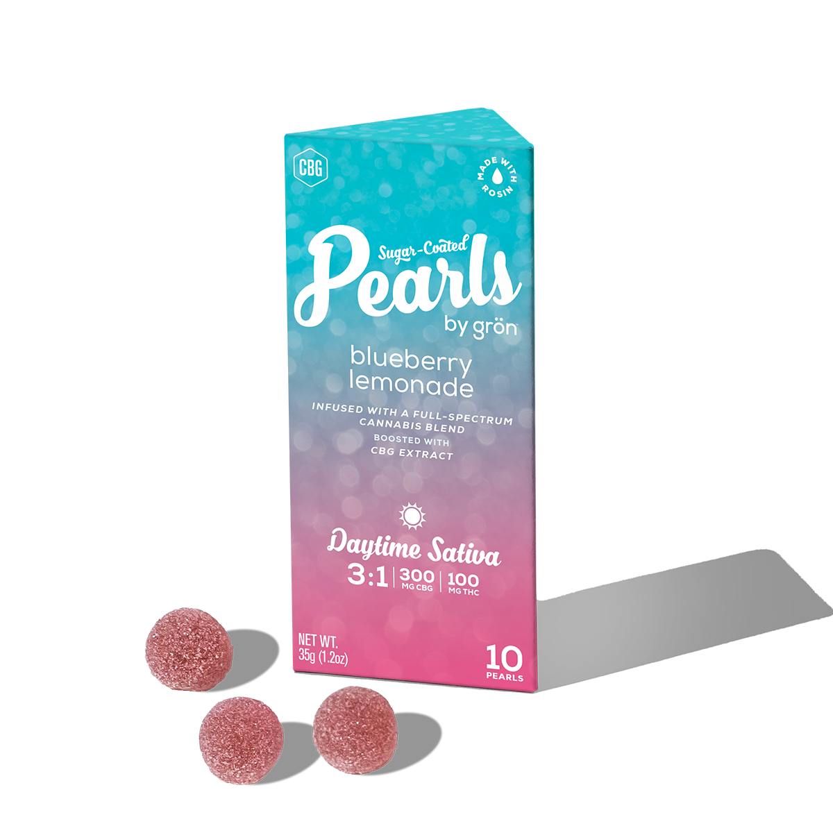 Blueberry Lemonade Pearls 3:1 10 Pack Gummies THC: 100mg, CBD: 300mg