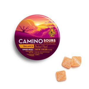 Orchard Peach 1:1  10 Pack  Sour Gummies  THC: 100mg, CBD: 100mg