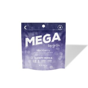 Blackberry Mega Pearl 1:1 • Single Gummy • THC: 100mg, CBN: 100mg