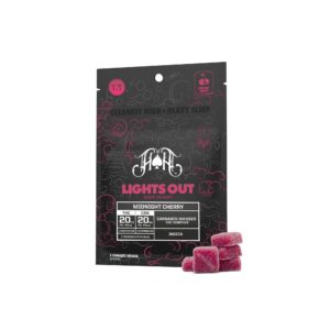 Midnight Cherry  Indica - Lights Out CBN Sleep Gummies - 100mg THC  100mg CBN