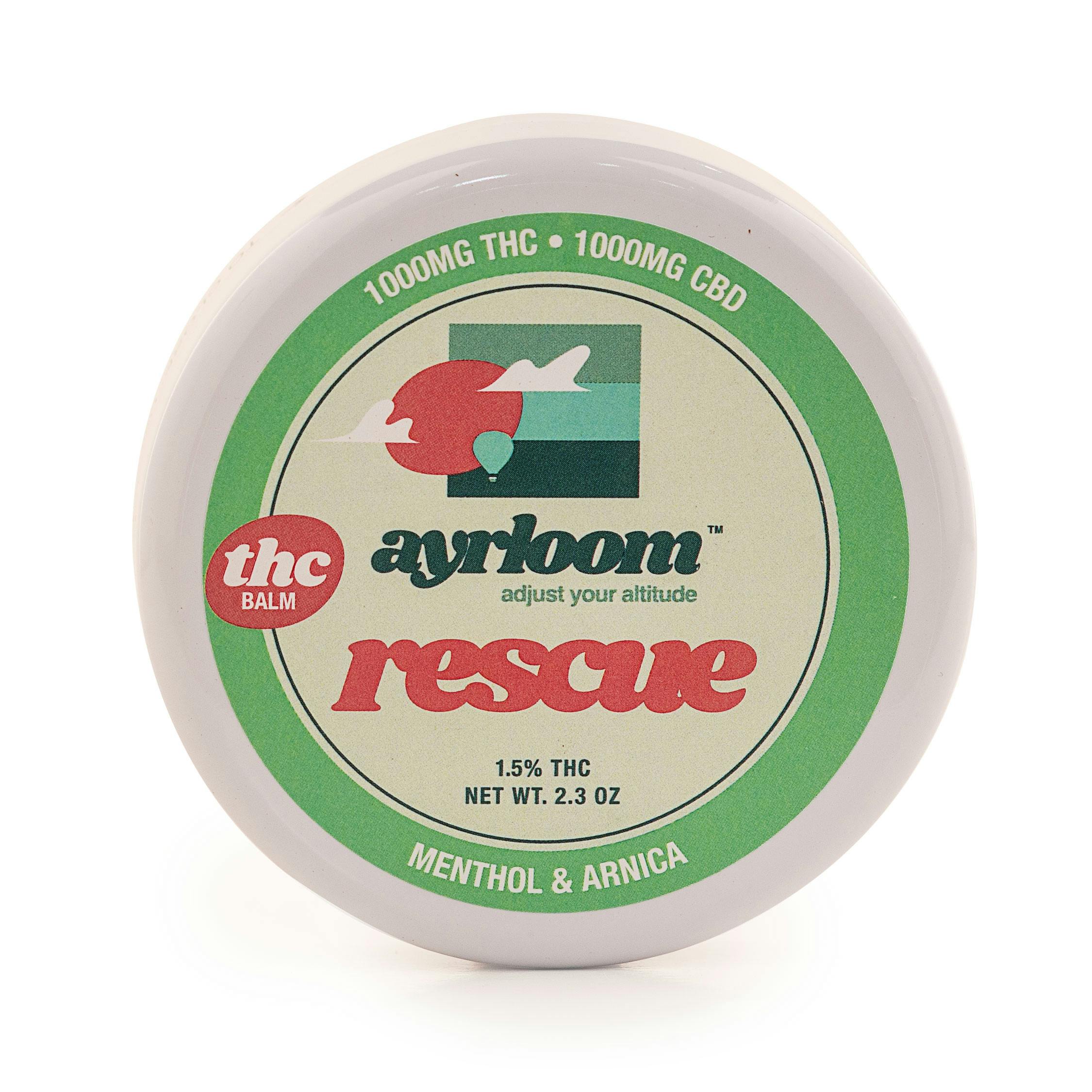 Ayrloom Rescue 1:1 Topical 1000MG THC : 1000MG CBD - Image 3