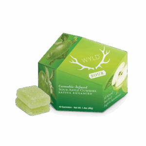 Sour Apple Sativa Enhanced Gummies THC: 100mg