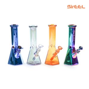 10" Iridized Hexagonal Beaker Bong with Bowl