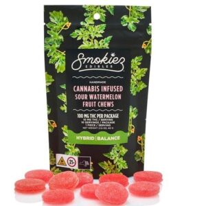 Sour Watermelon  10 Pack  Gummies  THC: 100mg