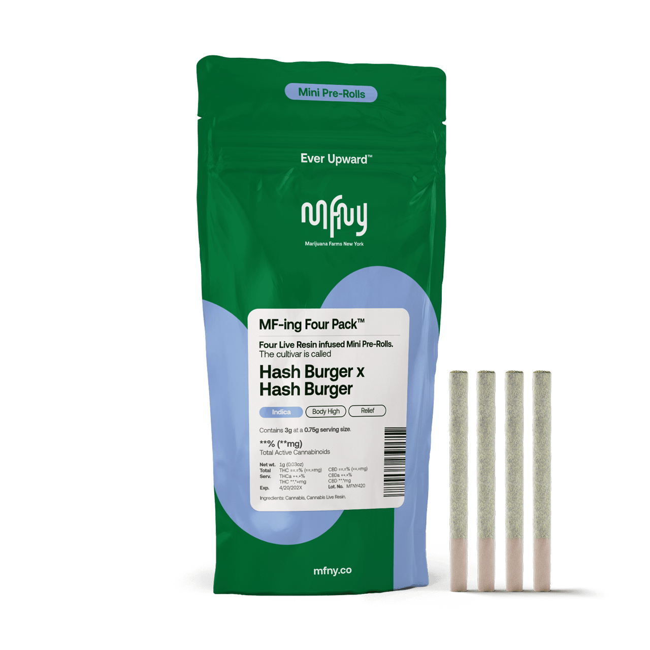 Hash Burger x Hash Burger 4pk Pre-Rolls 3g