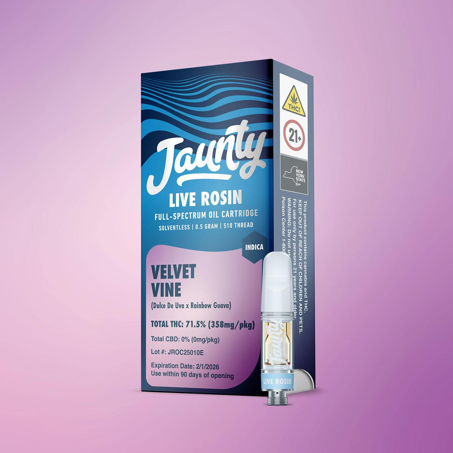 Velvet Vine Live Rosin Cartridge 0.5g