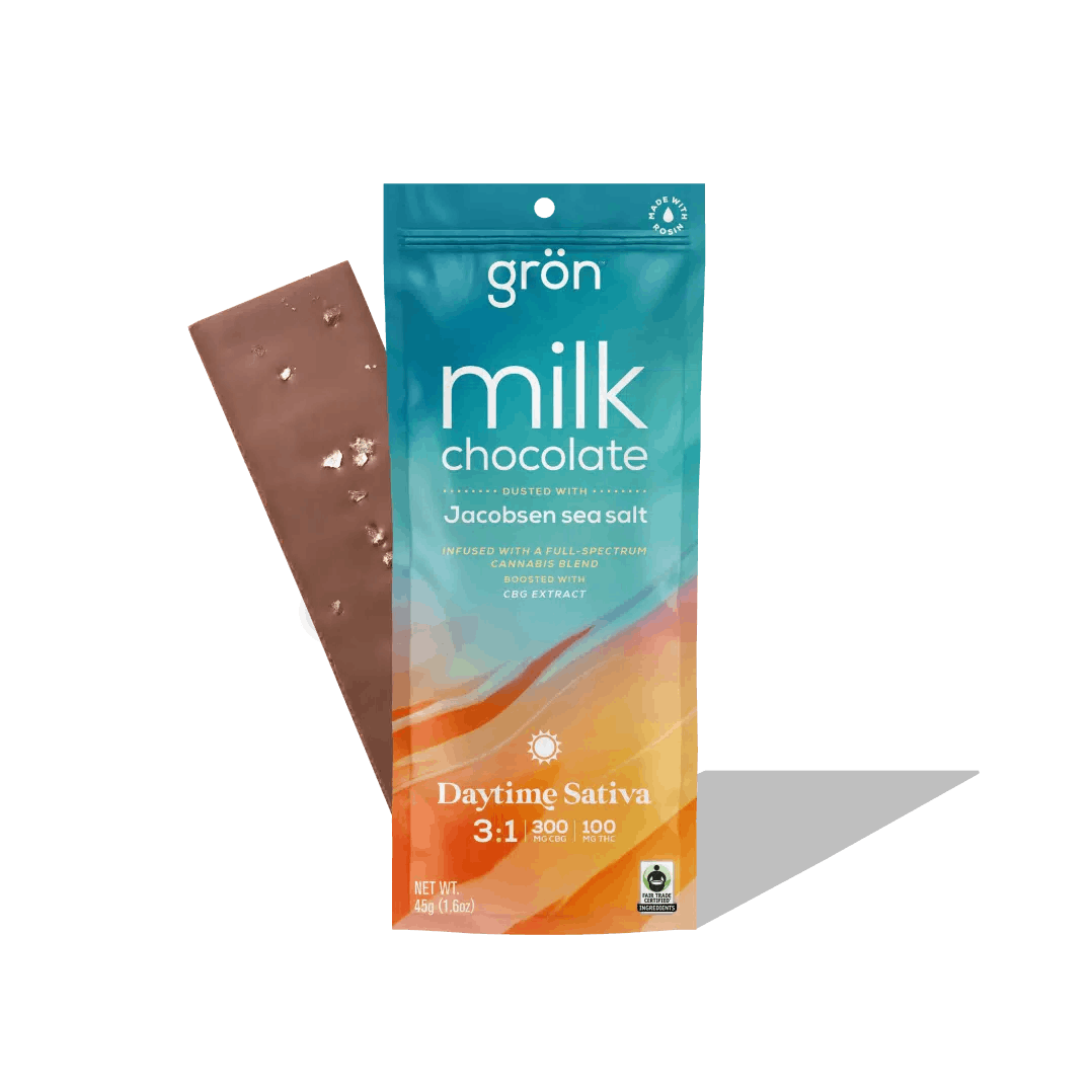 3:1 Milk Chocolate & Sea Salt Bar CBG/THC 100mg - Image 3