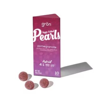 Pomegranate Pearls 4:1 10 Pack Gummies THC: 100mg, CBD: 400mg