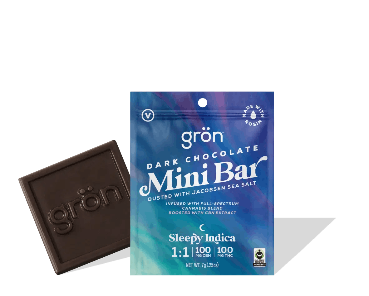 Dark Chocolate Sleepy Indica Mini Bar 1:1 CBN / THC 100mg