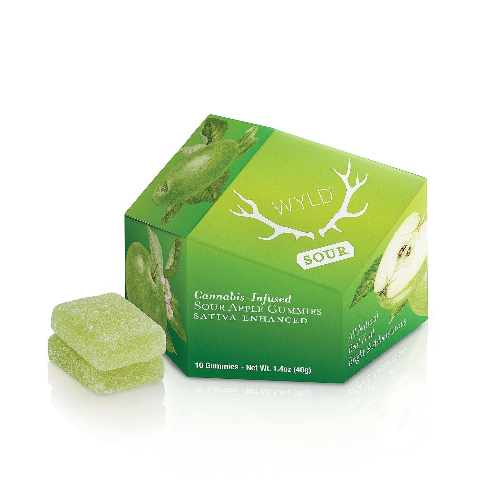 Sour Apple Sativa Enhanced Gummies THC: 100mg - Image 3