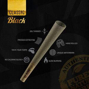 King Size Classic Black  Pre-Rolled Cones  3 Pack
