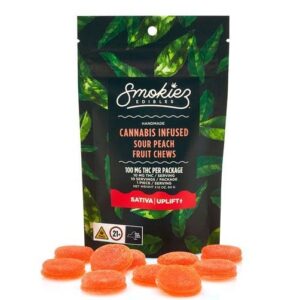 Sour Peach  10 Pack  Gummies  THC: 100mg