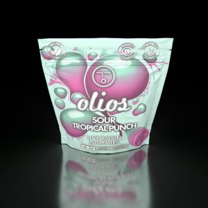 Sour Tropical Punch  Live Rosin  Gummies  10 Pack  100mg