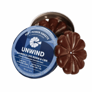 Unwind Indica Live Rosin Chocolate Bars 2:1 CBN 100mg
