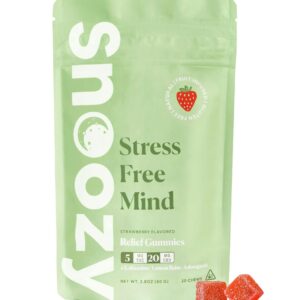 Stress Free Relief  20 Pack  Gummies  THC: 100mg, CBD: 400mg