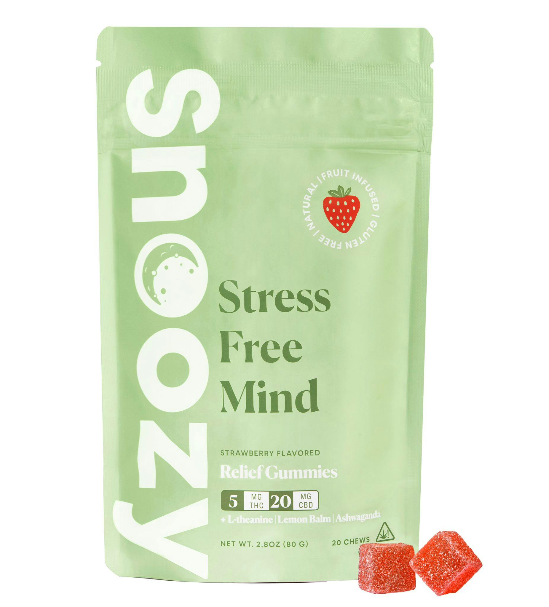 Stress Free Relief 20 Pack Gummies THC: 100mg, CBD: 400mg